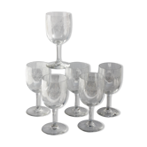 Série de 6 verres à eau en cristal de Baccarat modèle Sévigné
