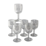 Série de 6 verres à eau en cristal de Baccarat modèle Sévigné