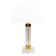 Plexiglas and brass table lamp, 1970s