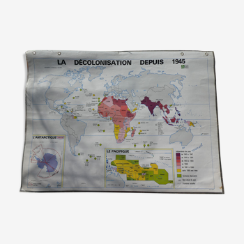 Carte scolaire la Décolonisation/Les Empires Coloniaux MDI - 1988
