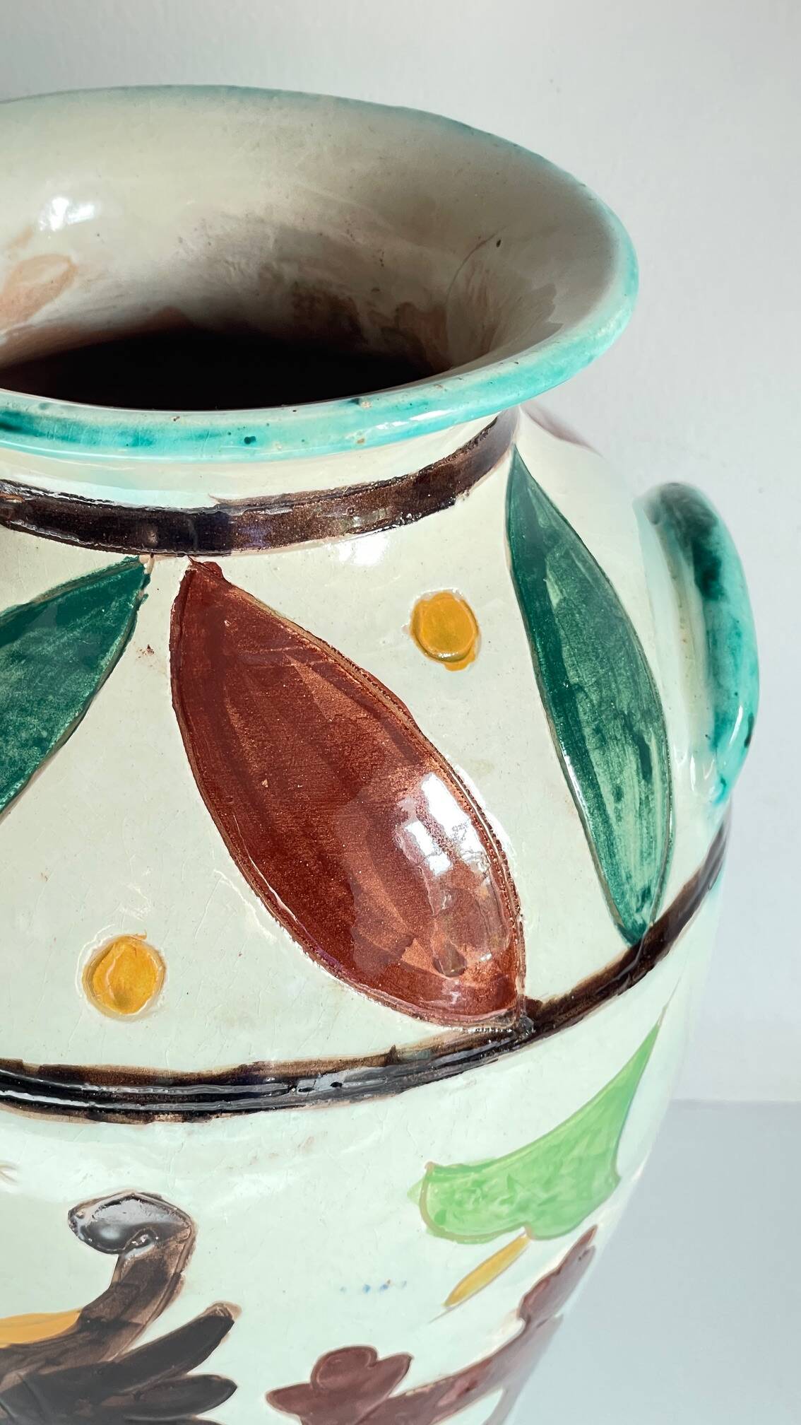 Vases vintage italy motif dragon