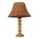 Scandinavian vintage lamp in wood and rattan 1970