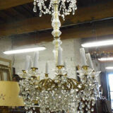 8-bulb tassel chandelier with garland