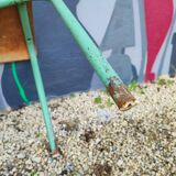 Set of 4 vintage deparaillé school chairs