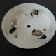 Glass and metal ceiling light