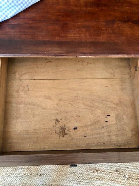 Old wooden farmhouse table