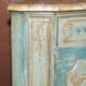 Buffet d'angle vintage peint main style français dessus marbré