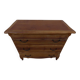 Commode 3 tiroirs en bois massif naturel et poigné noir -Totalement restaur