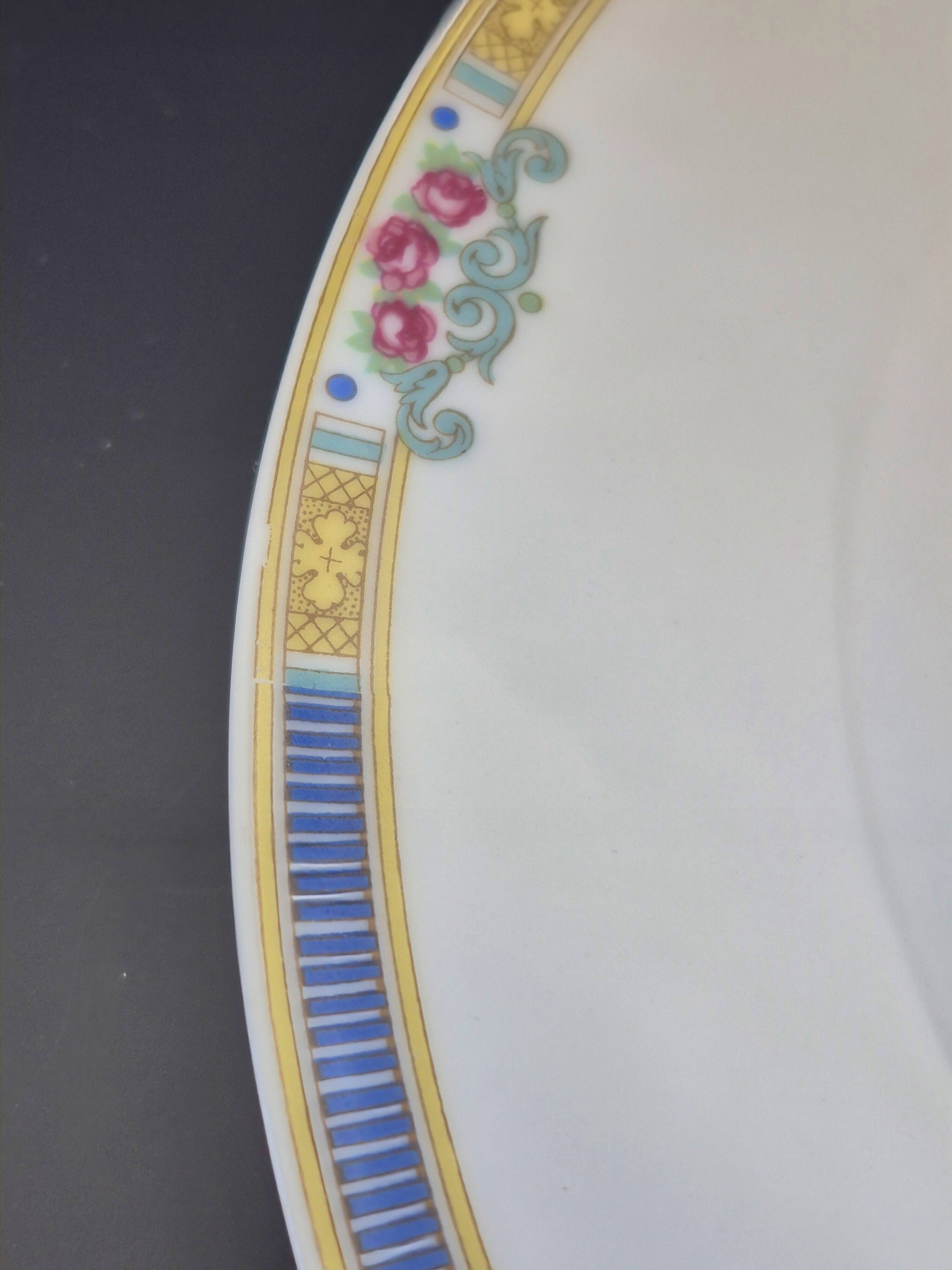Set of 6 flat plates Bernardaud Limoges – Art Deco – A713