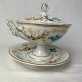 Small tureen with flower and gold motifs