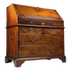 English secretary 18th century teak