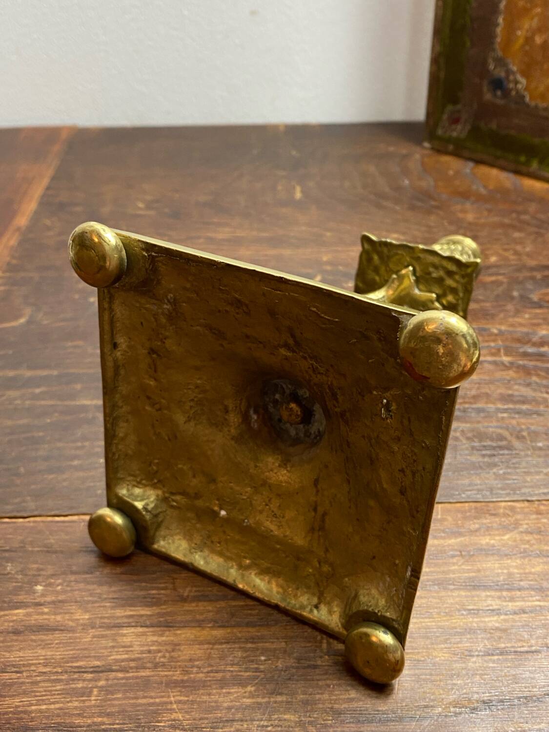 Bronze fish candlestick, late 19th century