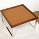 Table basse carrée bois & métal