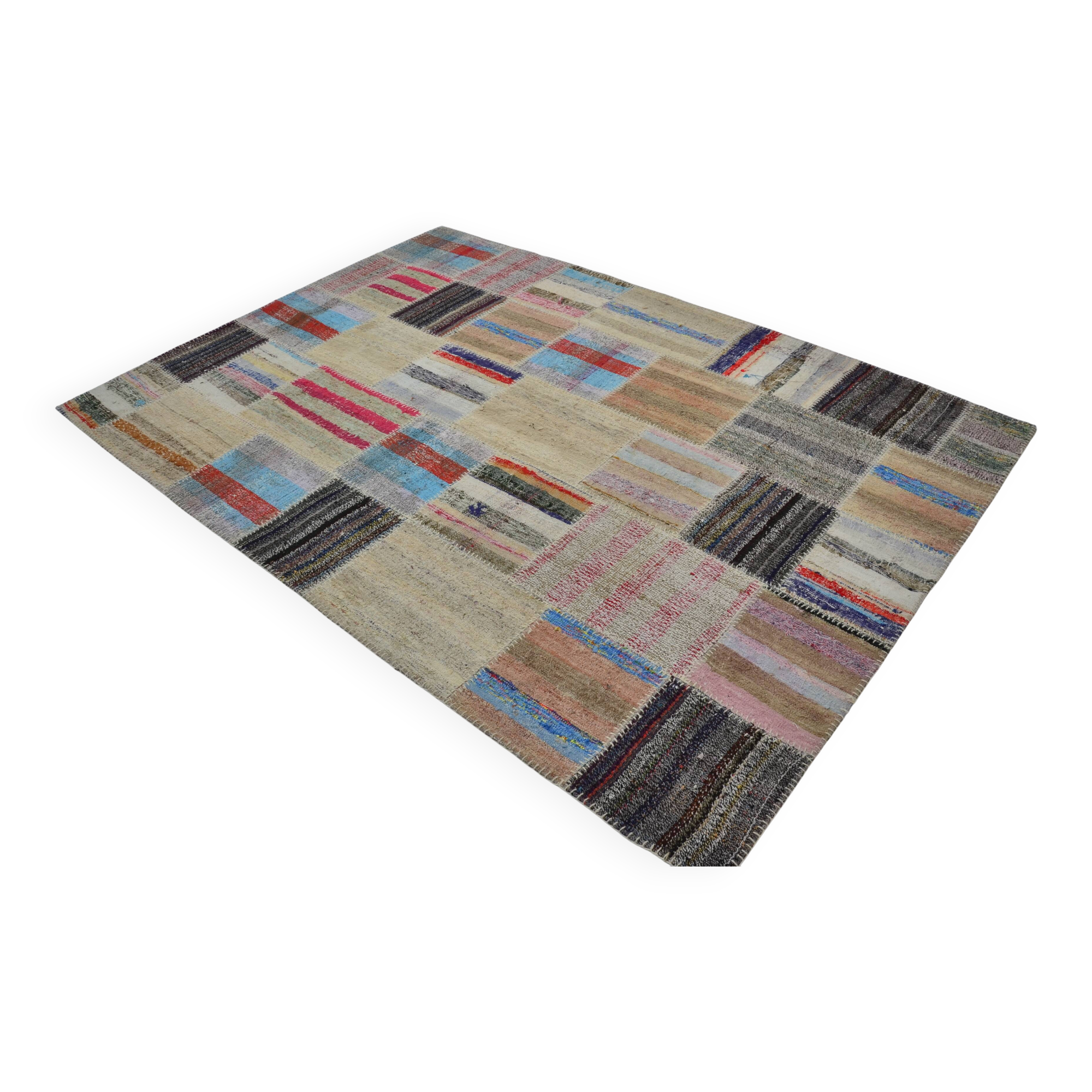 Vintage Anatolian Oushak Patchwork Rug sku 3040