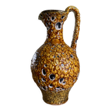 Fat lava vase signed henri collioure 1978