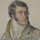 French School around 1820, Portrait of a Young Man, Drawing
