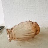 Vase vintage en verre rose