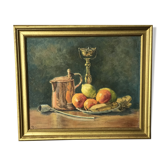 Still life painting on canvas