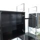 Deens design Denka modulaire kast met chromen houders en planken