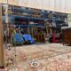 Art Nouveau bistro mirror in Venetian eglomisé glass