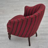 1950s, Danish lounge chair, original condition, red furniture wool.
