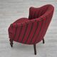 1950s, Danish lounge chair, original condition, red furniture wool.