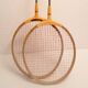 pair old wooden badminton rackets