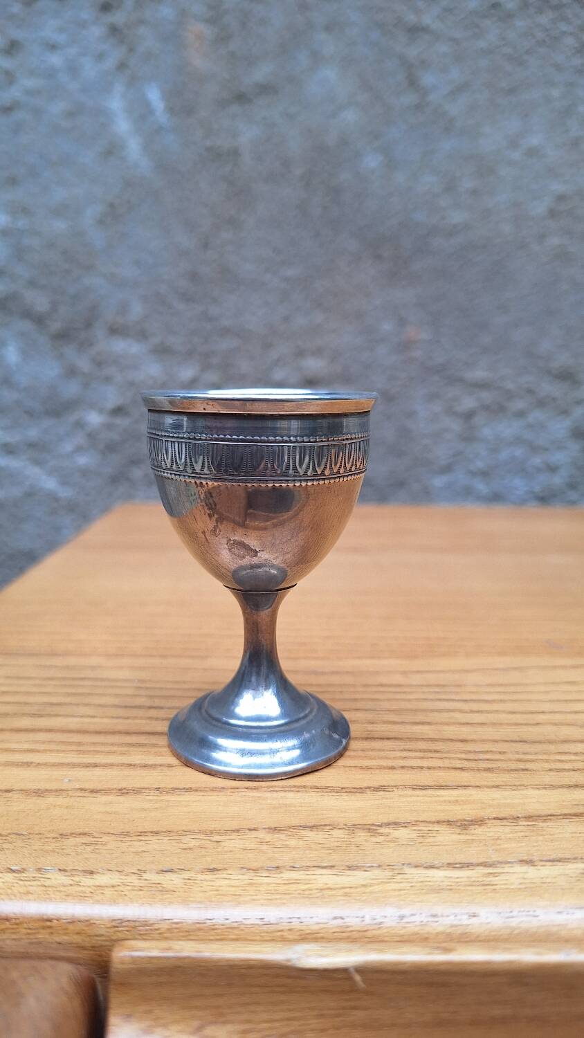 Late 19th century silver egg cup