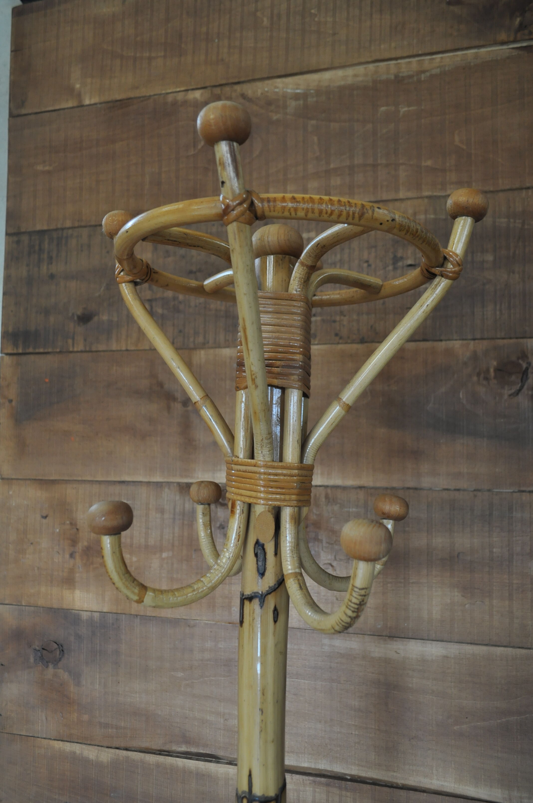 Coat rack rattan parrot