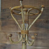 Coat rack rattan parrot
