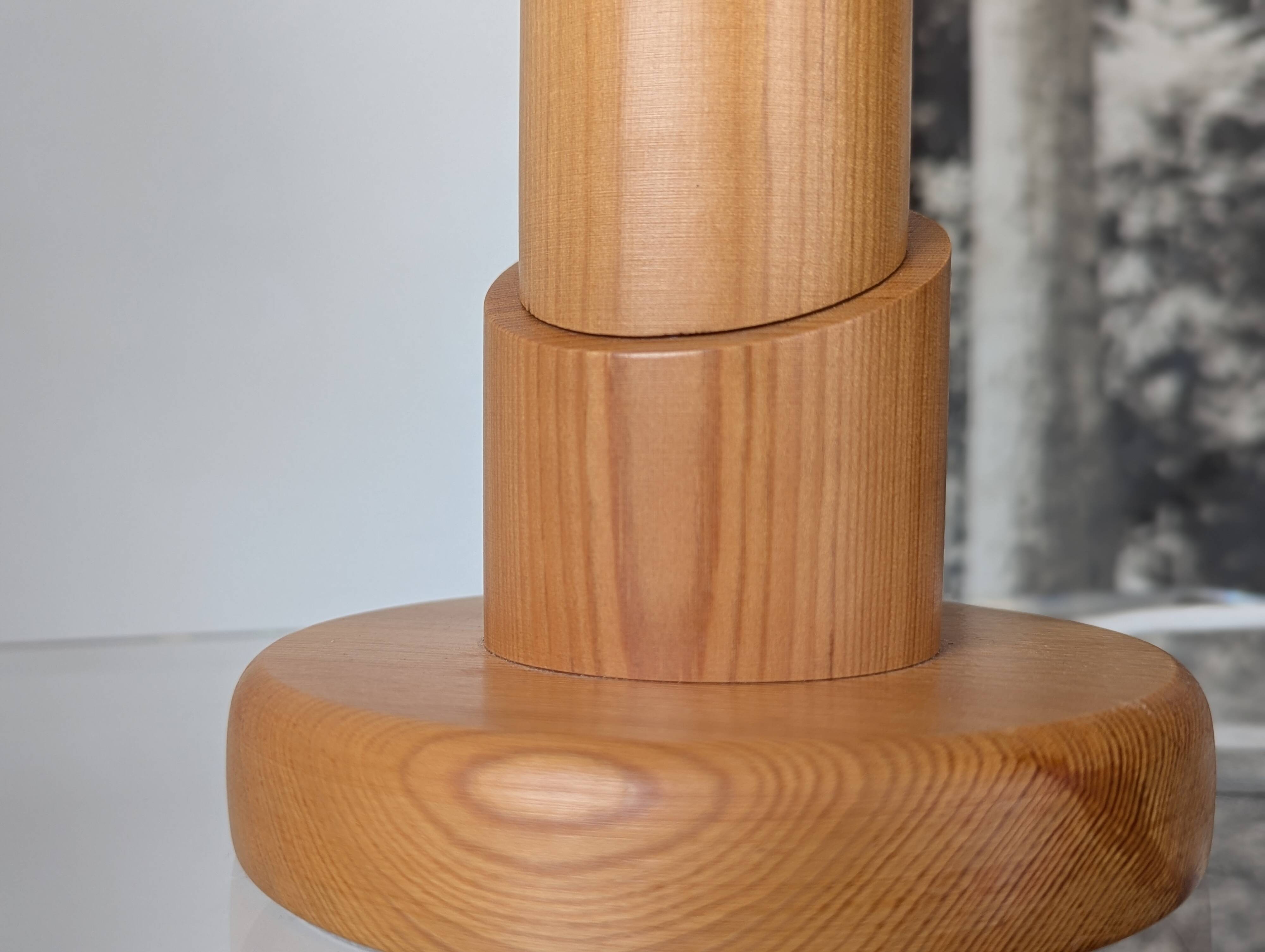 Pair of pine lamps, 1980s