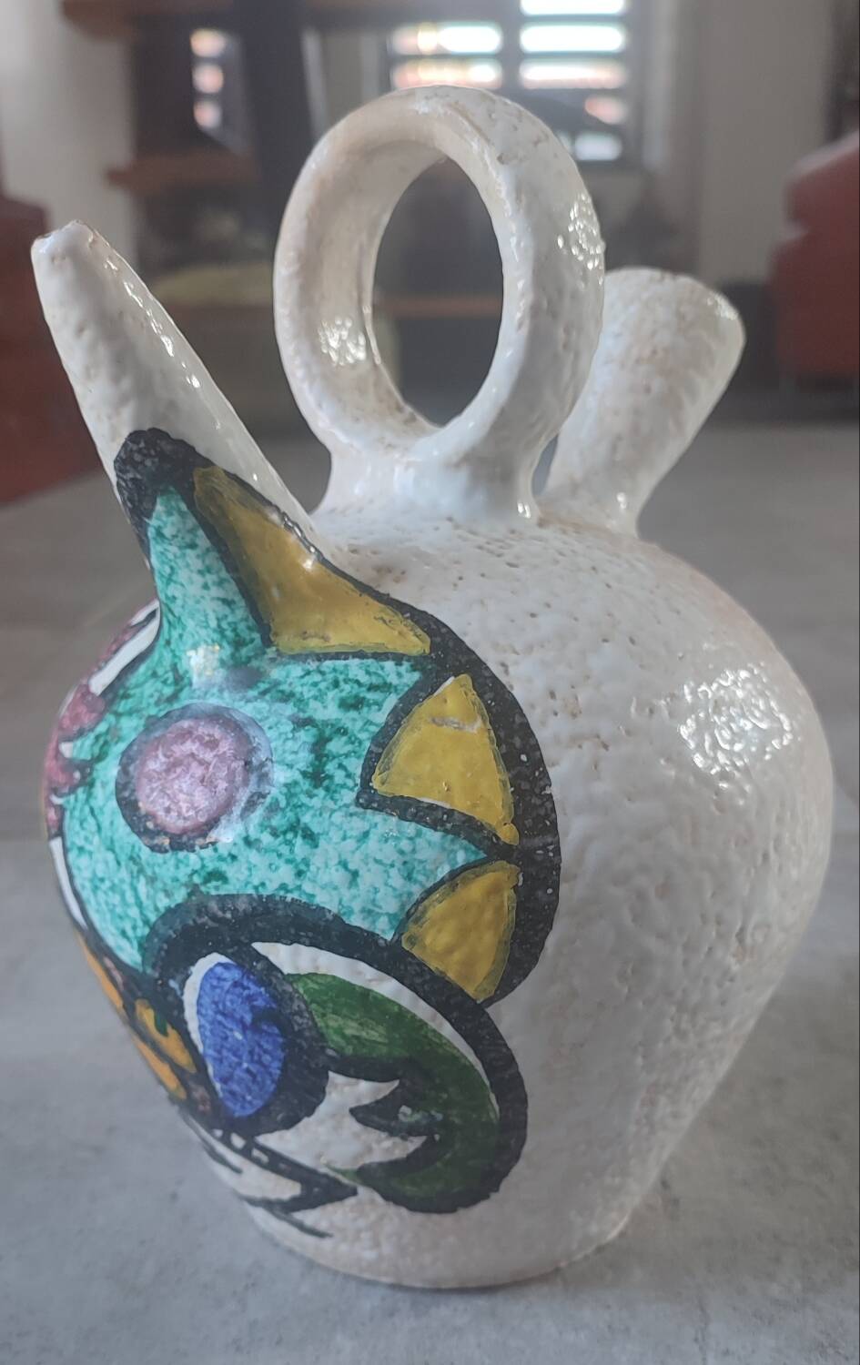 Jug, large ceramic goat by Pablo Sanguino Toledo.