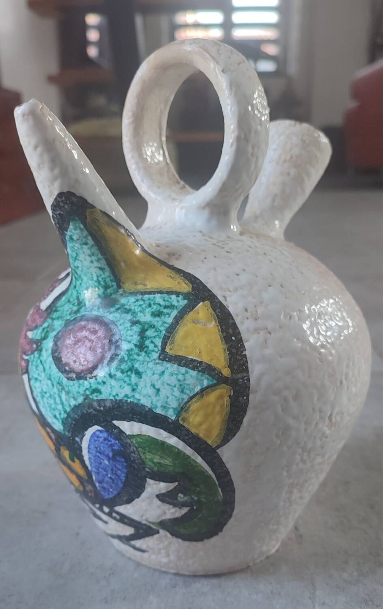 Jug, large ceramic goat by Pablo Sanguino Toledo.