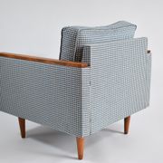 Original vintage armchair model ZWP-8 Cube, fully restored, pied de poule fabric, 1970s