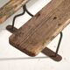 Old bench in iron and pine wood – Central Europe, around 1920