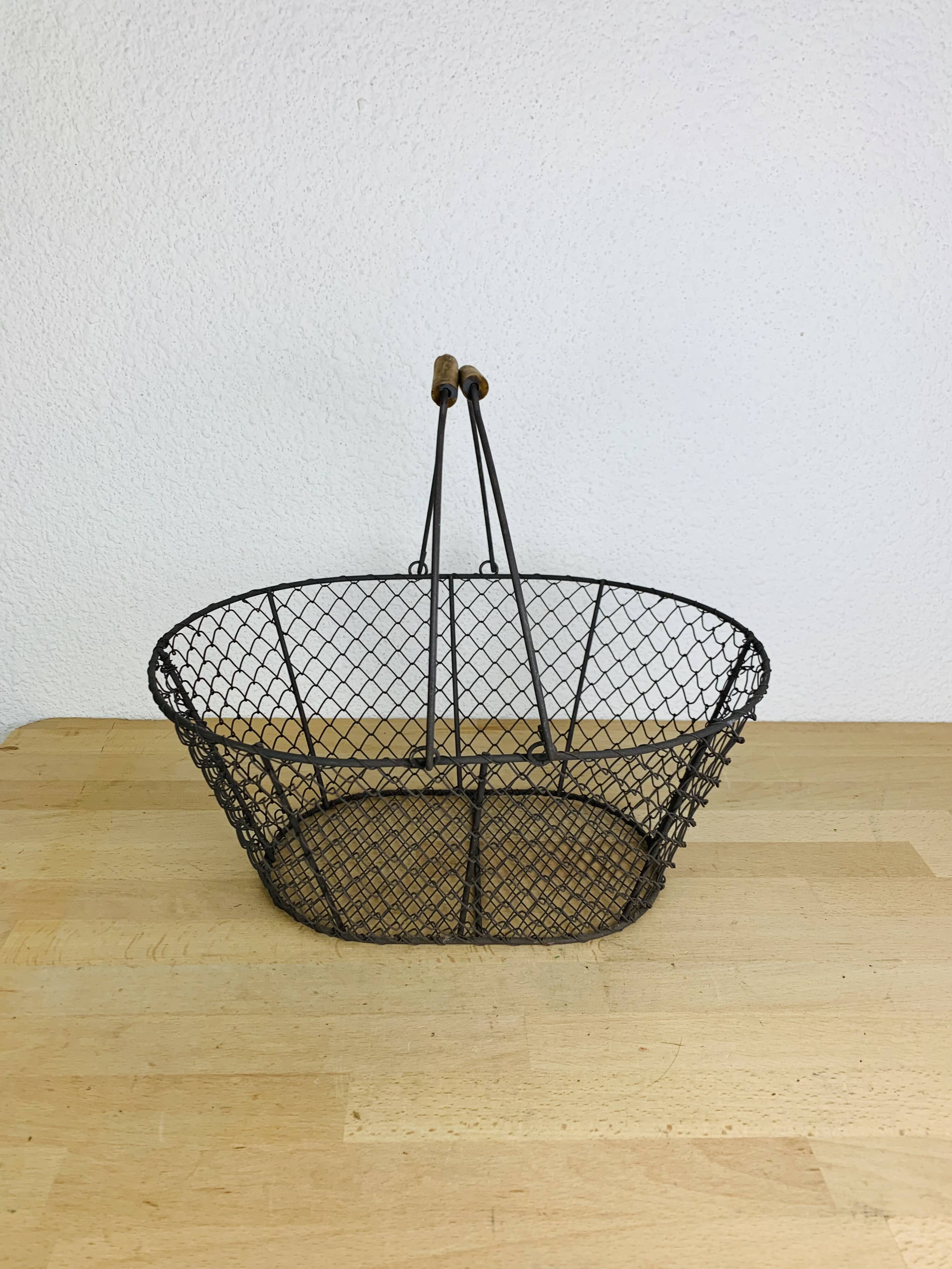 Vintage metal basket