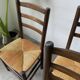Set of 4 straw chairs from the 50s Dudouyt