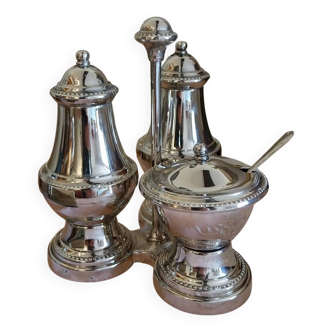 Antique English silver-plated condiment server
