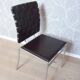 Leather and chrome dining chair