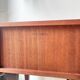 Vintage wood and brass bedside table, 1950s
