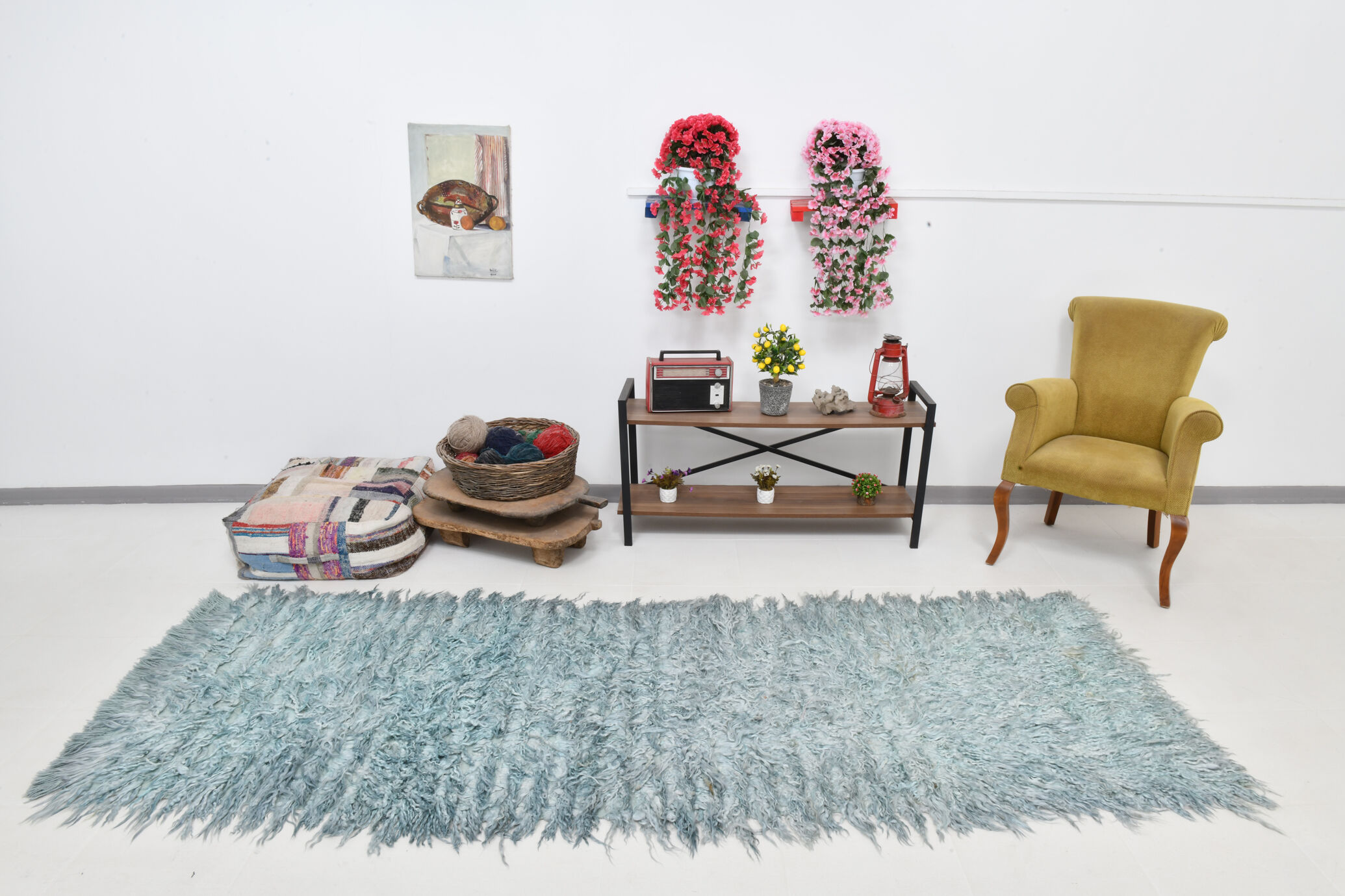 3x10 wool vintage runner rug 100x300cm