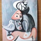 Affiche cartonnée, Picasso, Centre culturel du Marais, années 80