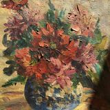 Tableau avec cadre huile sur toile nature morte