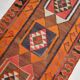 3x11 Orange & Brown Kilim Runner Rug, 88x330Cm