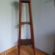 Wooden and marble stool