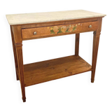 Wooden and marble console table
