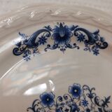 Set of 8 old dessert plates in French earthenware Moulin des Loups from the 50s