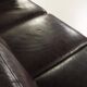 Vintage black leather sofa by Mogens Hansen, Deanmark 1970s