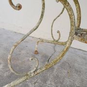 Round Wrought Iron Garden Table 1900s