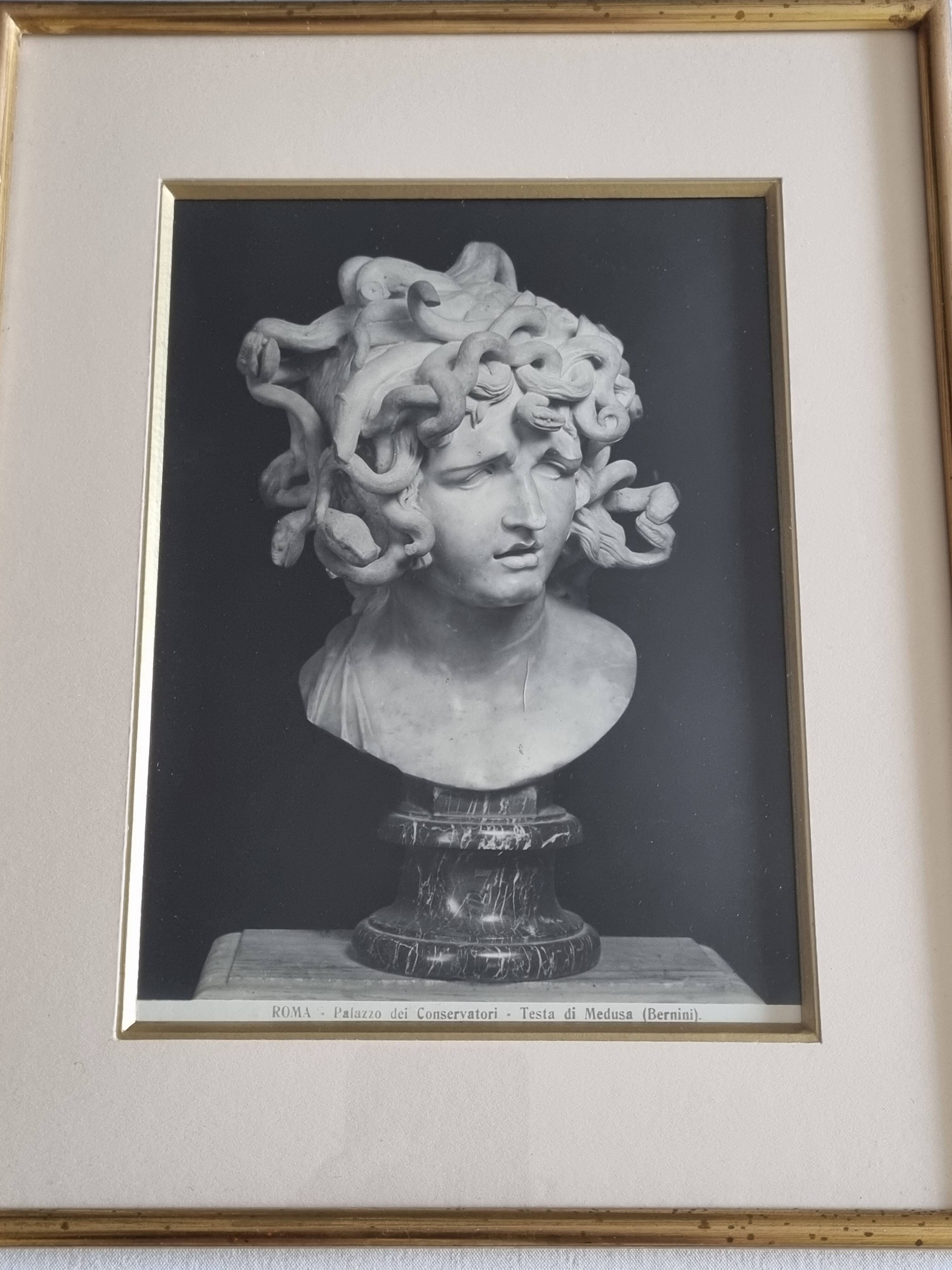 Photographie ancienne Brogi, Alinari, Tête de Méduse, vers 1900